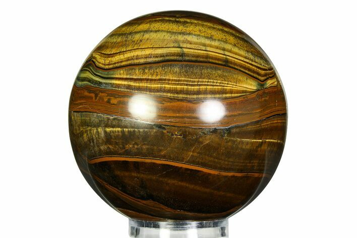 Polished Tiger's Eye Sphere - Top Quality #352418